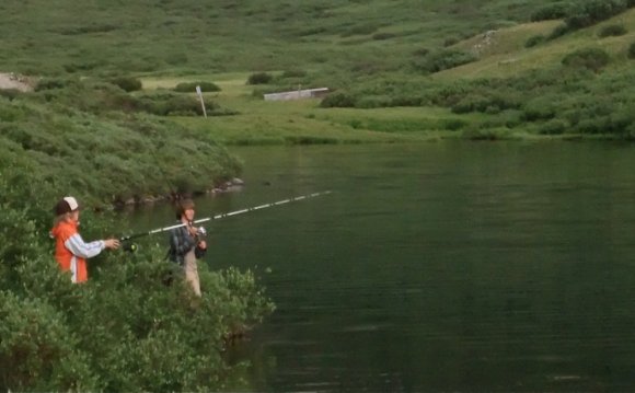 Fishing for cutthroat trout at