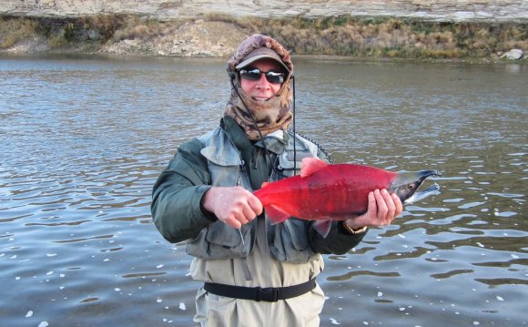 Jim with a Kokanee on the