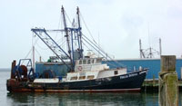 A commercial vessel at dock