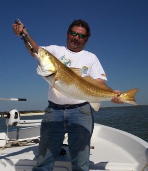 Bull Redfish on Guided Fishing Trip