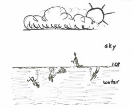 design of divers underwater.