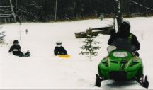 Family Fun time at Harris Hill Resort: Enjoy snowmobiling, sight seeing and ice fishing also in your household cold weather vacation.