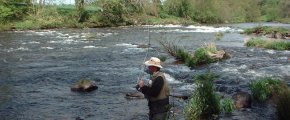 Fly fishing inside Brecon Beacons and Wye Valley