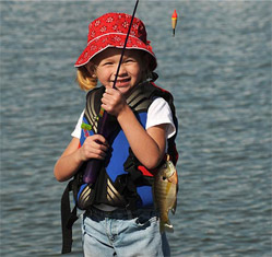 girl fishing