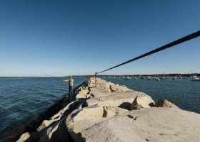 Trout photograph by iStockphoto; Plymouth Harbor Jetty picture by Bob O’Connor; Mackerel photograph by IStockphoto