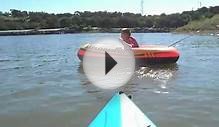 Inflatable boat fishing Lake Whitney