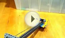 Linear slide using Lego spools and Spectra fishing line