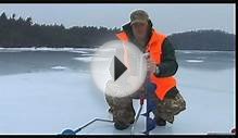 Using a Folding Ice Fishing Auger