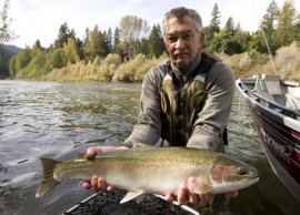 large steelhead fly-fishing